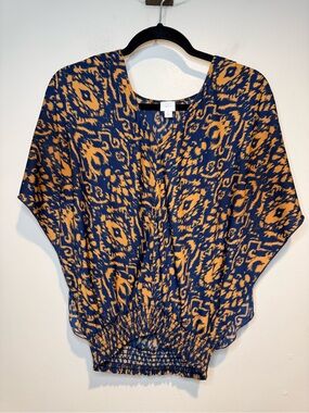 Roan & Ryan Sleeveless Blouse abstract print size small
